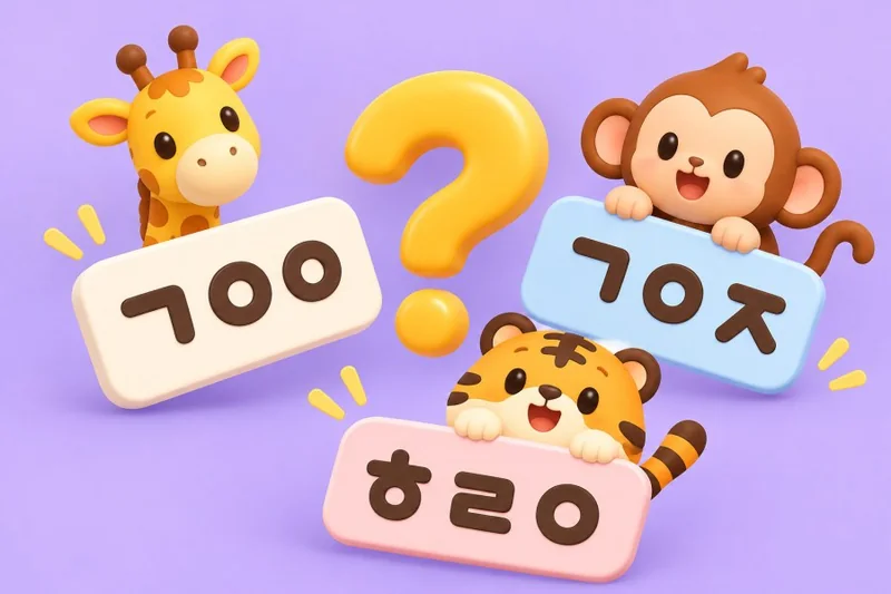 초성 동물 명단, 누가 빠졌을까?